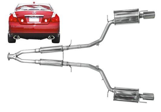 2006-2010 Infiniti M35 Stainless Steel Near Cat-Back Exhaust System